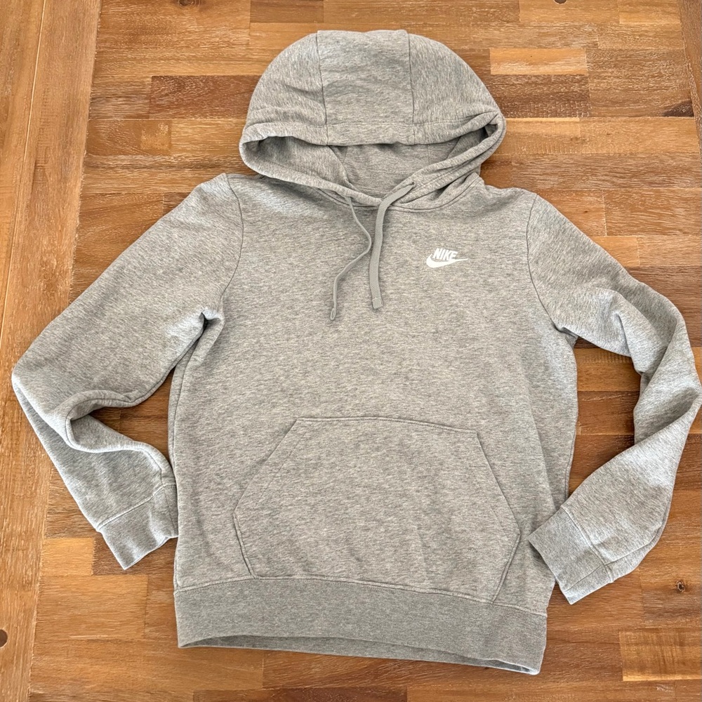 Nike Light Gray Hoodie with White Swoosh